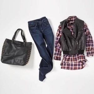 $10 🌟 Faux Leather Biker Vest